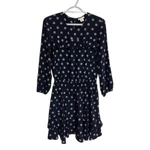 Shoshanna Silk Floral Ruffle Dress Layered 100% Silk Women’s Size 8